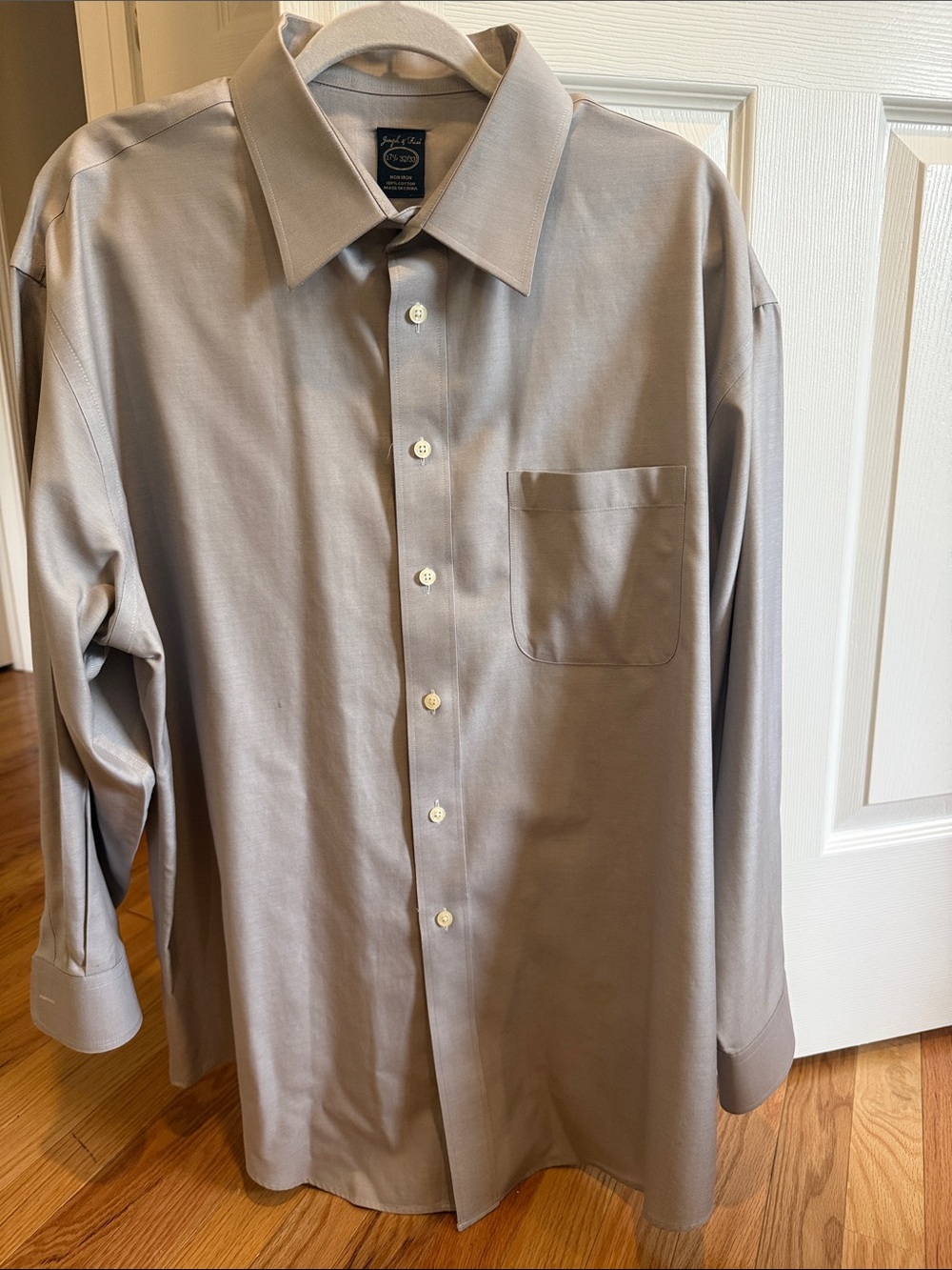 Men's Long-Sleeve Dress Shirt in Taupe by Joseph Feiss